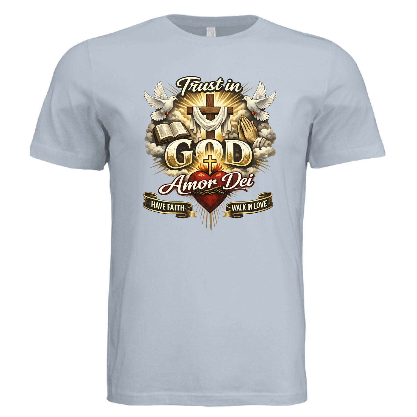 Solid Carolina Blue Triblend - FRONT